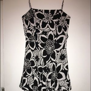 Black and white cocktail dress